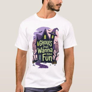 Camiseta Casa Assombrada de Halloween Divertida para Goblin