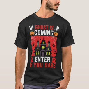 Camiseta Casa Assombrada de Halloween Entre se Você Ousar
