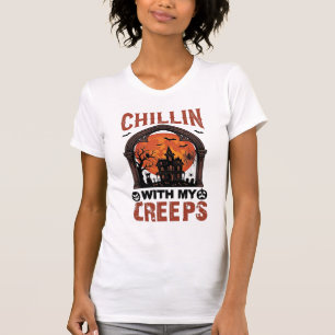 Camiseta Casa Assombrada do Chillin Creeps Halloween Lua La