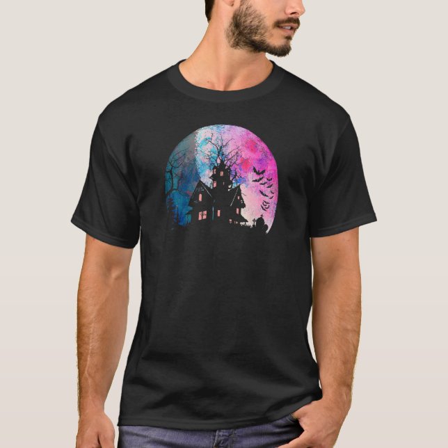 Camiseta Casa Assombrada e Coloração d'água mimada (Frente)