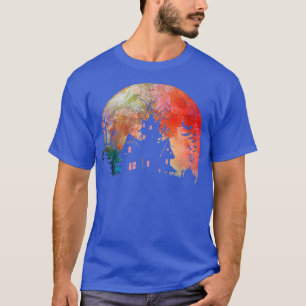 Camiseta Casa Assombrada e Coloração d'água mimada