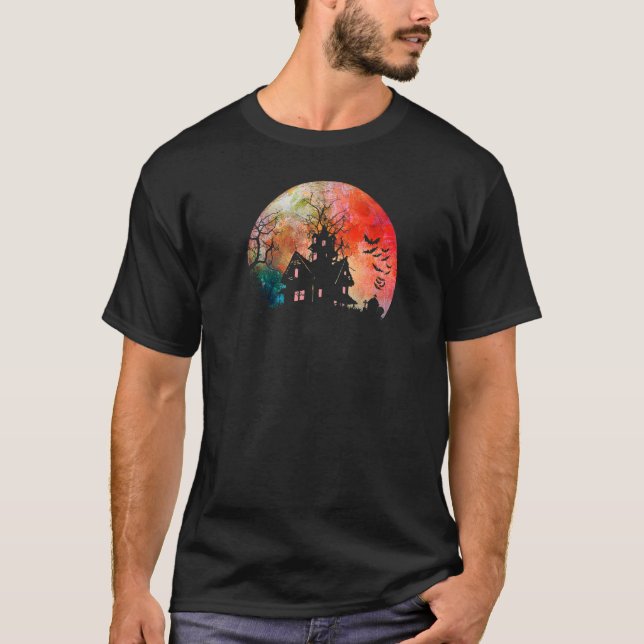 Camiseta Casa Assombrada e Coloração d'água mimada (Frente)