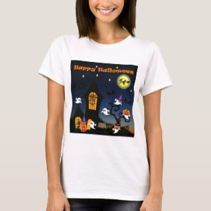 Camiseta Casa Assombrada Feliz Halloween