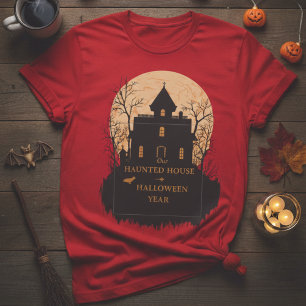 Camiseta Casa Assombrada Gótica Assustadora de Halloween