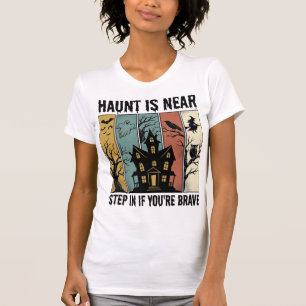 Camiseta Casa Assombrada Halloween Gravura Vintage Design A