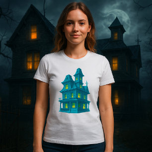 Camiseta Casa Assombrada Mansão Assustadora de Halloween