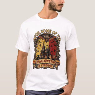 Camiseta Casa Assombrada Todos Os Dias Do Halloween Morcego