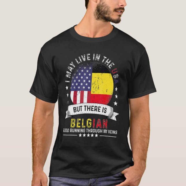 Camiseta Casa Belga Americana No Patriota Americano Belgi (Frente)
