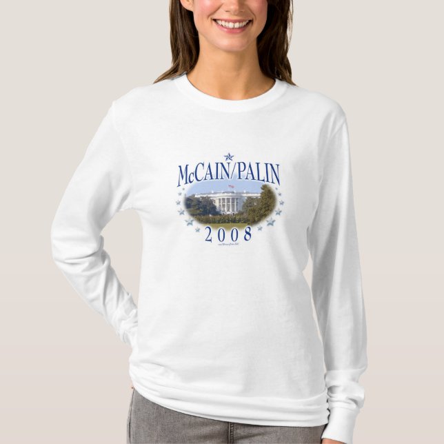 Camiseta Casa branca 2008 de McCain Palin (Frente)