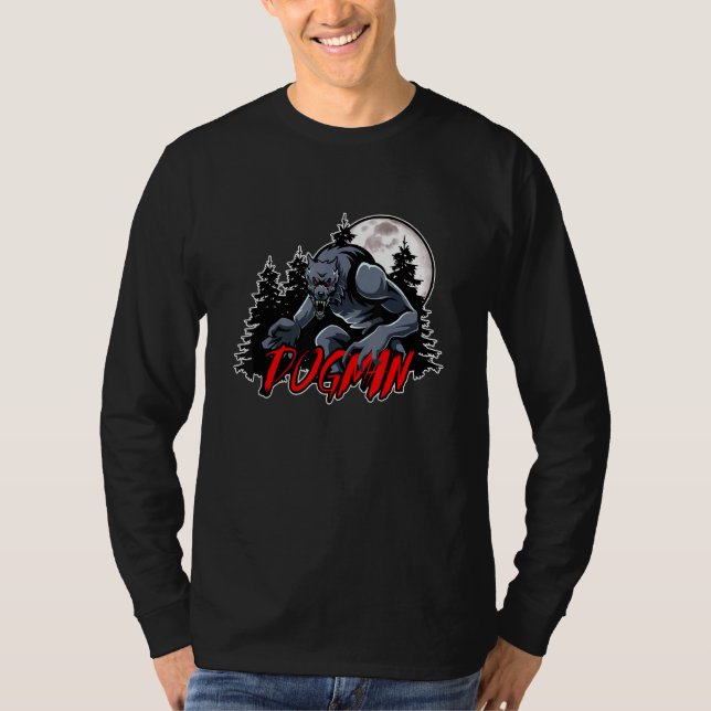 Camiseta Casa Criptida Do Michigan Dogman 2 (Frente)