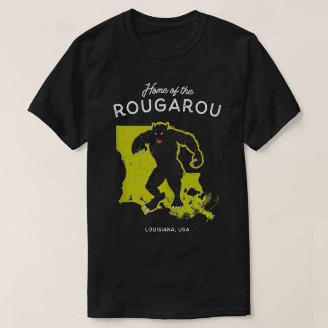 Camiseta Casa da Rougarou USA Cryptid (Frente do Design)