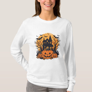 Camiseta Casa de abóbora assombrada Halloween