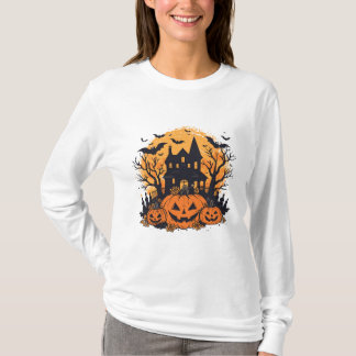 Camiseta Casa de abóbora assombrada Halloween