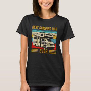 Camiseta Casa de Camping Retro Família Melhor Pai de Campin