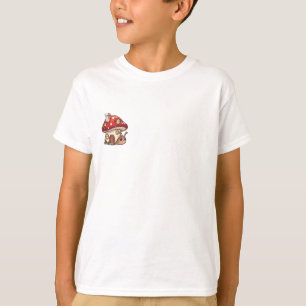 Camiseta Casa de Cogumelo Caprichosa com Crianças Lesmas