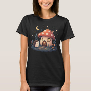 Camiseta Casa de Cogumelo Kawaii Fofaouriço