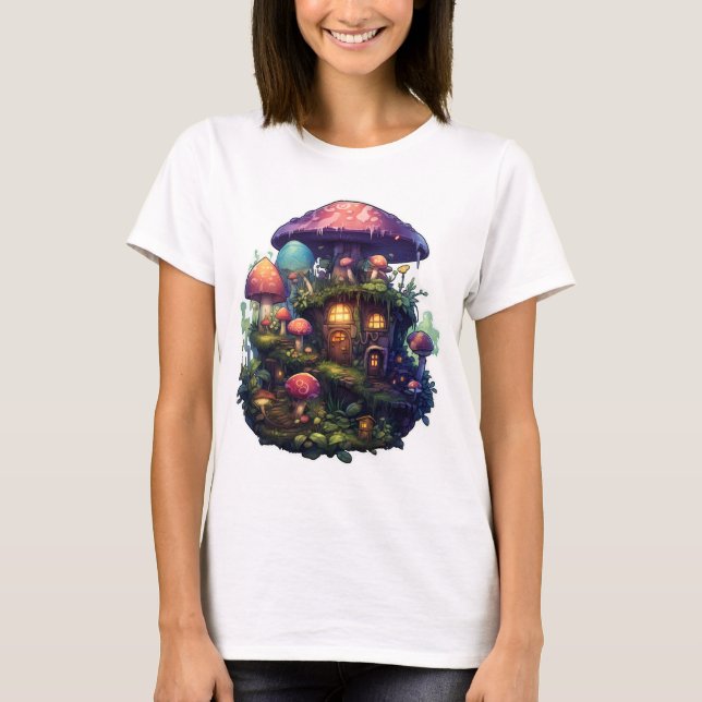 Camiseta Casa de cogumelos mágicos (Frente)