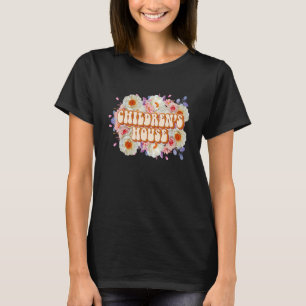 Camiseta Casa de Crianças Floral Montessori Professora Mon
