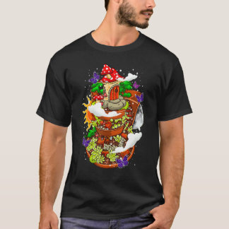 Camiseta Casa de Fadas Jardim Casa de Cogumelo Cottagecore