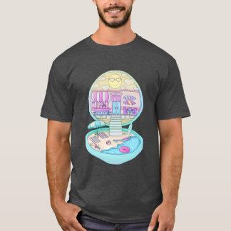 Camiseta Casa de jantar de bolso retrô presente retro