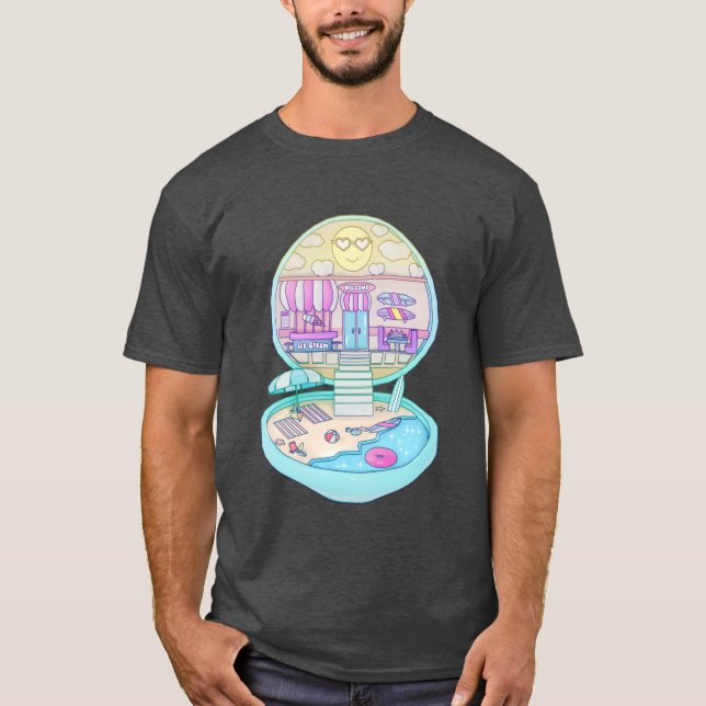 Camiseta Casa de jantar de bolso retrô presente retro (Frente)