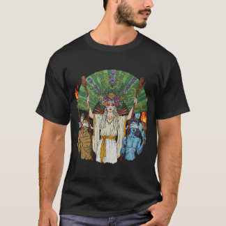 Camiseta Casa de Madeira Caprichosa na Floresta com Veados