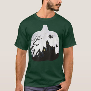 Camiseta Casa de Mansão Assustada Com O Lobisomem Zombie W