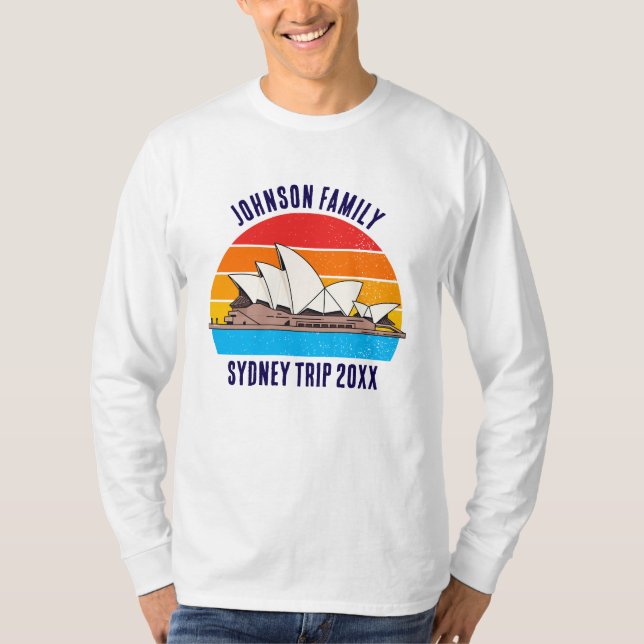 Camiseta Casa de Ópera de Sydney Austrália Manga Longa Pers (Frente)