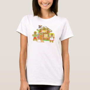 Camiseta Casa de pão-de-espécie - mulheres & T da juventu