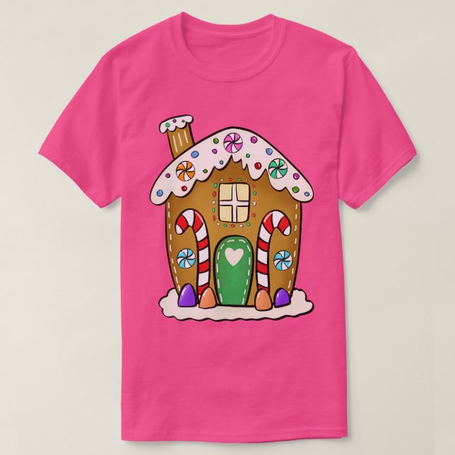 Camiseta Casa de pão-de-gengibre (Frente do Design)