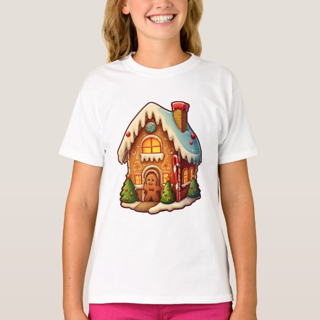 Camiseta Casa de pão-de-gengibre (Frente)
