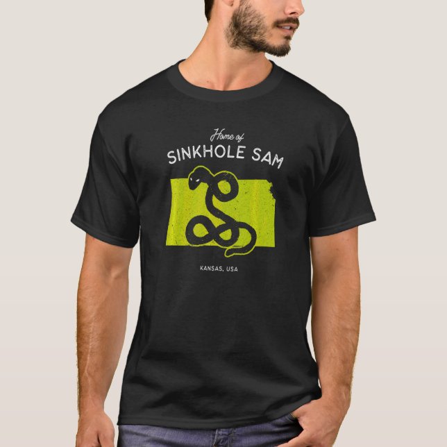 Camiseta Casa De Sinkhole Sam Kansas Usa Cryptid (Frente)