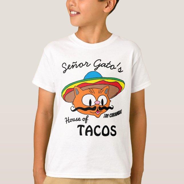 Camiseta Casa de Tacos Gato Gato Gato Gato Gato (Frente)