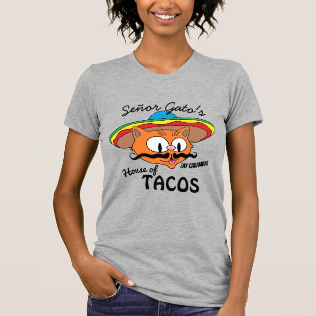 Camiseta Casa de Tacos Gato Gato Gato Gato Gato (Frente)