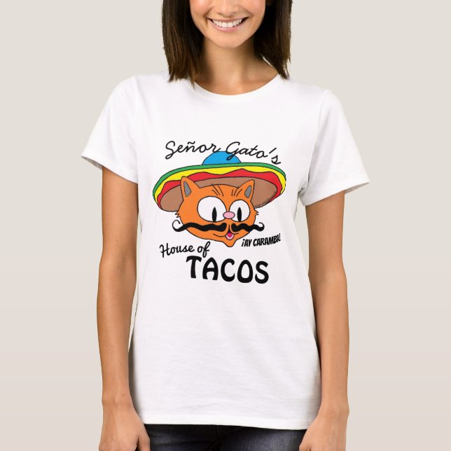 Camiseta Casa de Tacos Gato Gato Gato Gato Gato (Frente)