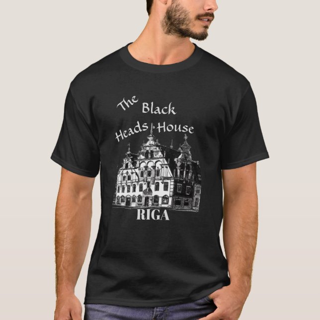 Camiseta Casa Desenhada à Mão de BlackHead Unisex T-Shirt (Frente)
