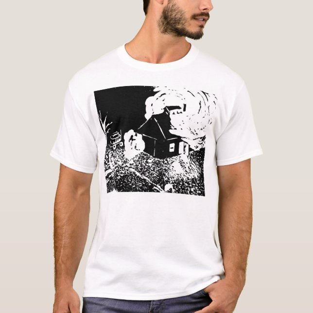 Camiseta Casa do açúcar no t-shirt de homens de noite (Frente)