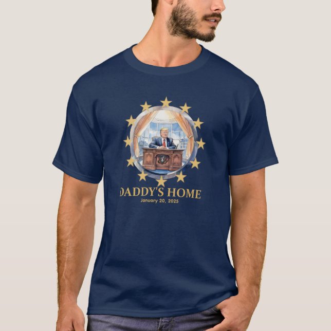 Camiseta "Casa do Pai" Donald Trump 2025 Data de posse (Frente)