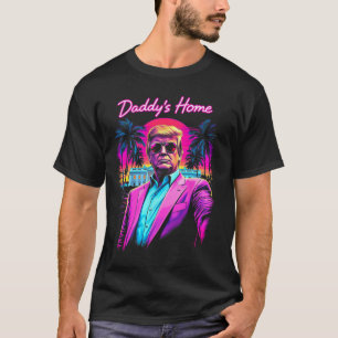 Camiseta Casa do Papai Engraçado Casa Branca Trump Rosa 202