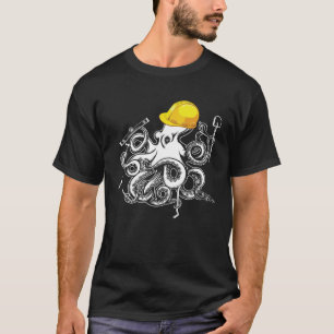 Camiseta Casa do Proprietário construindo capacete de polvo