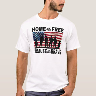 Camiseta Casa do T-Shirt Soldados Bandeiras Livres