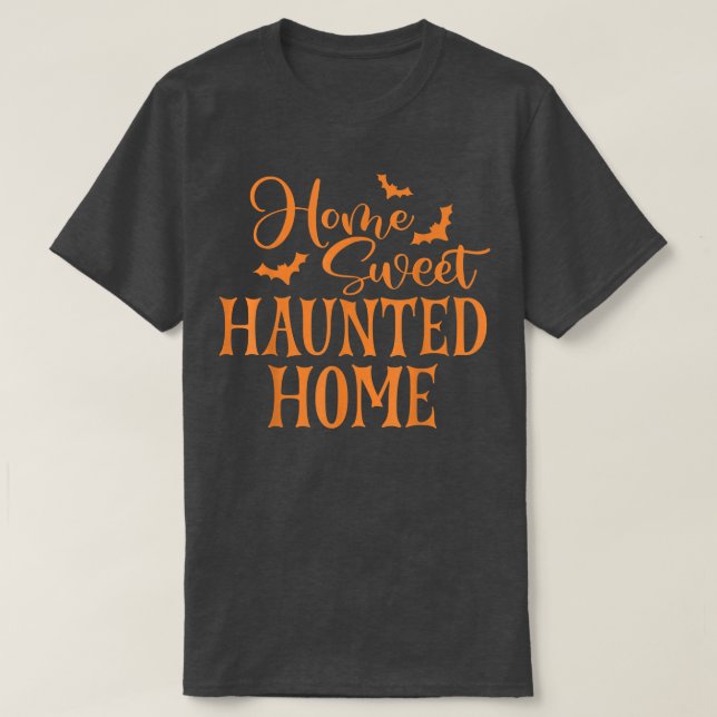 Camiseta Casa Doce Casas Assombradas Noite de Halloween Ass (Frente do Design)