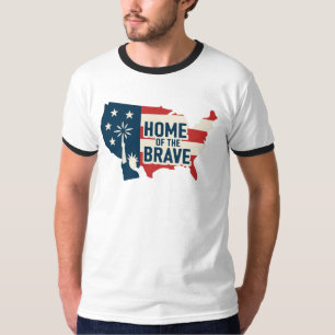 Camiseta Casa dos corajosos com a arte da liberdade