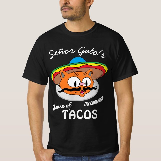 Camiseta Casa dos Tacos, Gato, Gato, Gato Mexicano (Frente)