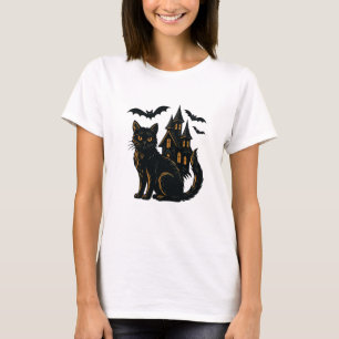 Camiseta Casa e gato assombrados