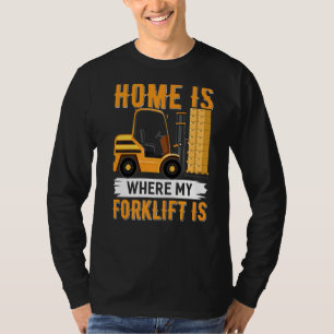 Camiseta Casa É Onde Meu Elevador É Operador De Elevação
