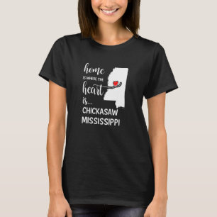 Camiseta Casa É Onde O Coração É A Missis Do Condado De Chi