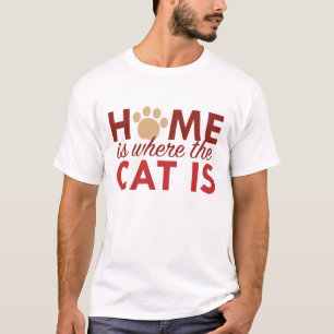 Camiseta Casa É Onde O Gato Está