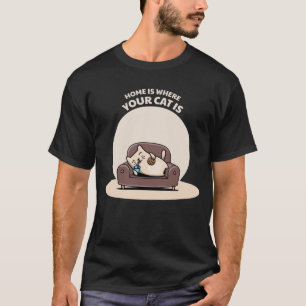 Camiseta Casa É Onde O Seu Gato Está