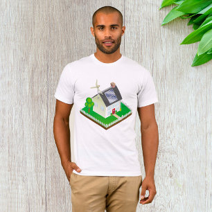 Camiseta Casa Ecológica de Energia Renovável com Painéis So